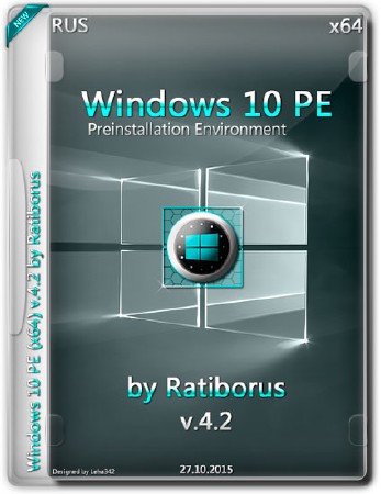 Windows 10 PE x64 v.4.2 by Ratiborus (RUS/2015)