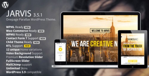 Nulled Jarvis v3.5.1 - Onepage Parallax WordPress Theme  