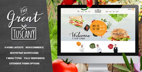 Nulled Tuscany v1.4.4 - Restaurant Shop Creative WordPress Theme visual