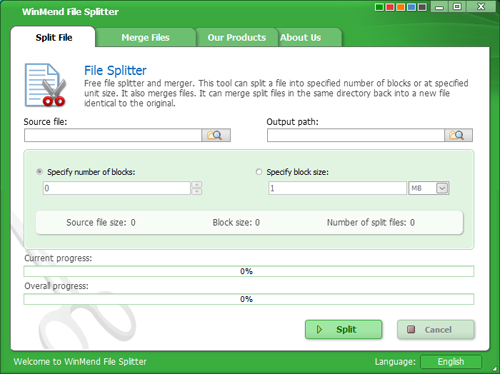 WinMend File Splitter 2.1.0.0 Portable