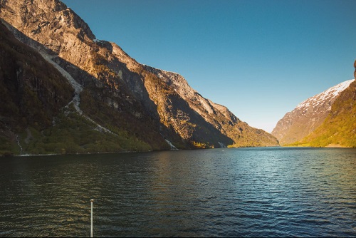 Fjord boat ride one 4k timelapse