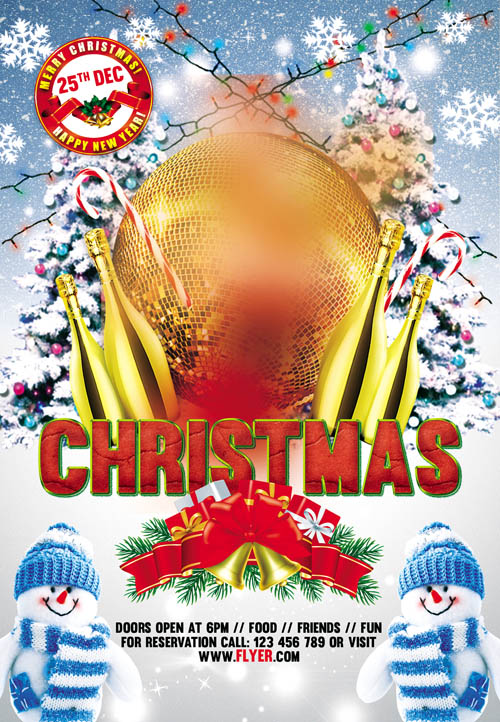 Flyer PSD Template - Christmas Party + Facebook Cover 10
