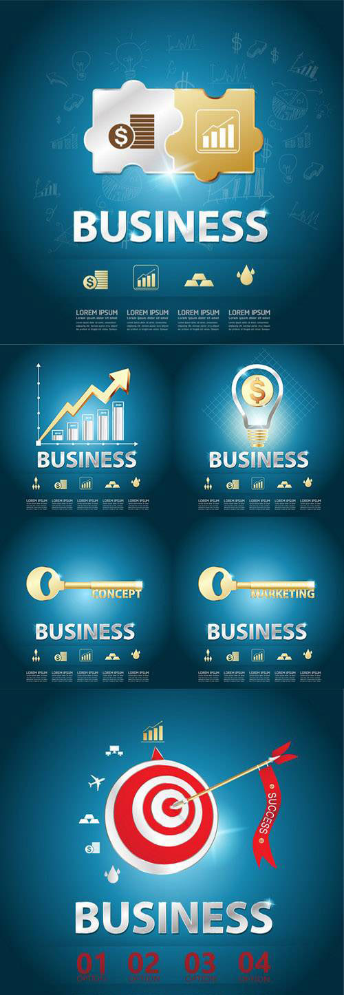 Vector Business Concept Infographics 5