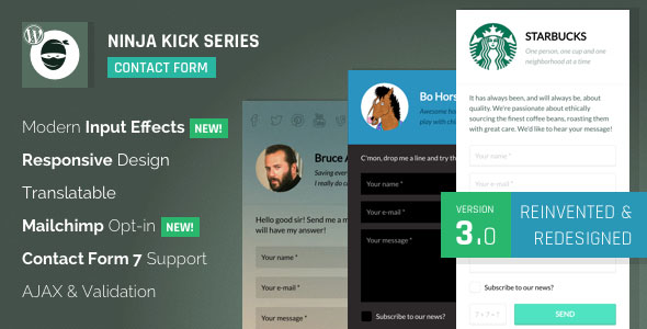 Ninja Kick WordPress Contact Form v3.2.1