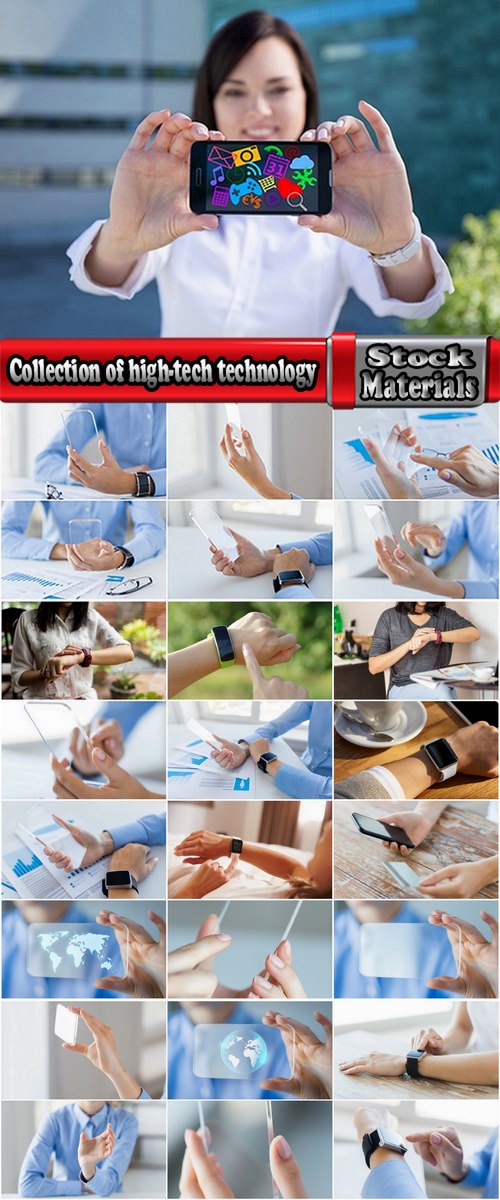 Collection of high-tech technology mobile phone tablet wristwatch Electronic Watch 25 HQ Jpeg