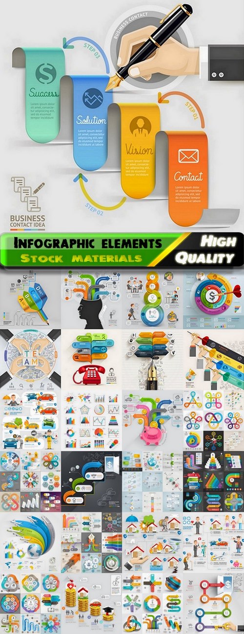 Infographic elements for business company 2 - 25 Eps