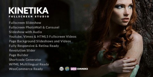 Nulled Kinetika v1.9.3 - Fullscreen Photography Theme cover