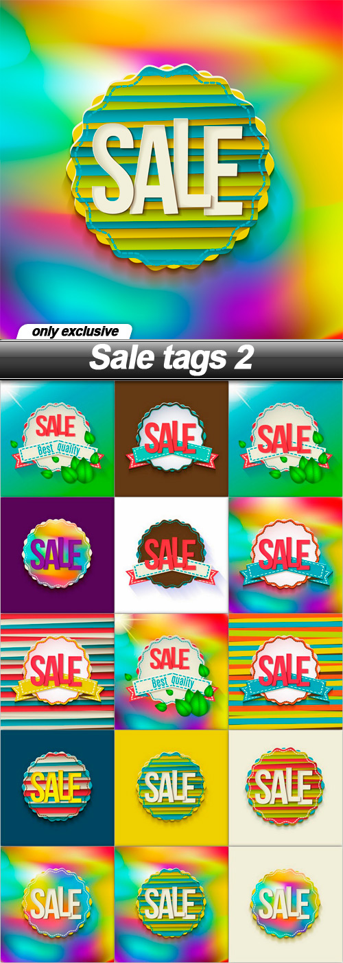 Sale tags - 15 EPS
