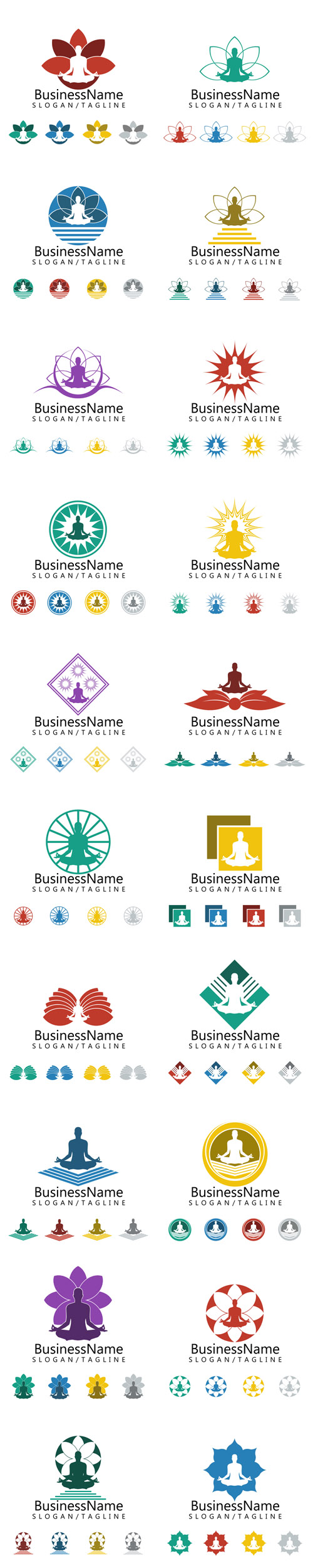 Yoga logo icon - Vectors