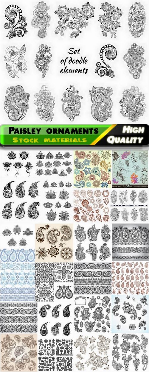 Indian paisley  ornaments and Turkish cucumbers - 25 Eps