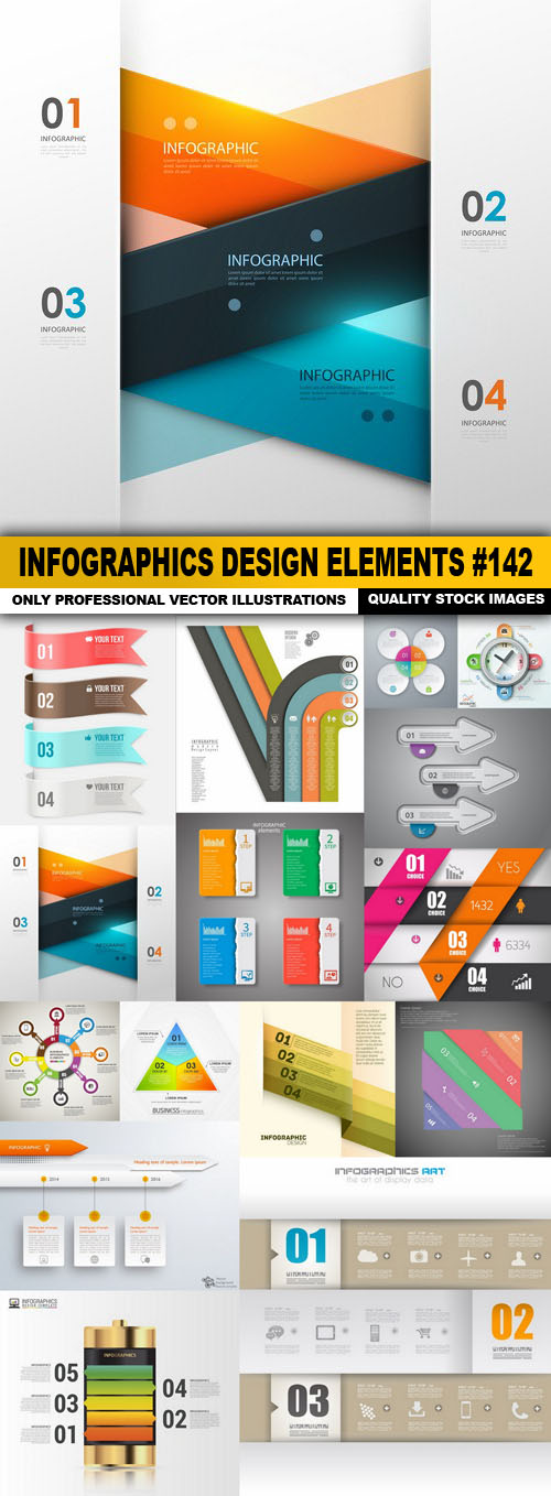 Infographics Design Elements #142 - 15 Vector