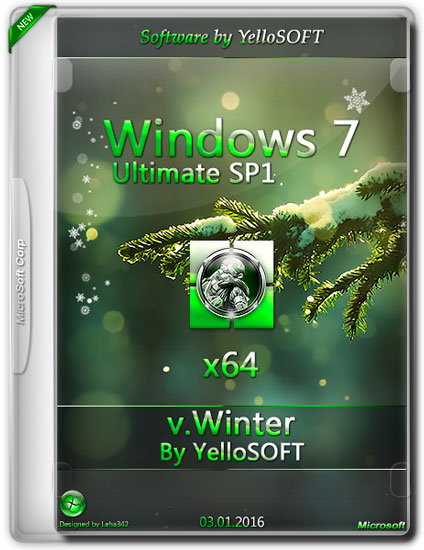 Windows 7 Ultimate SP1 x64 v.Winter by YelloSOFT (RUS/2016)