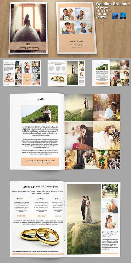 CreativeMarket Wedding Photography Brochure - V328