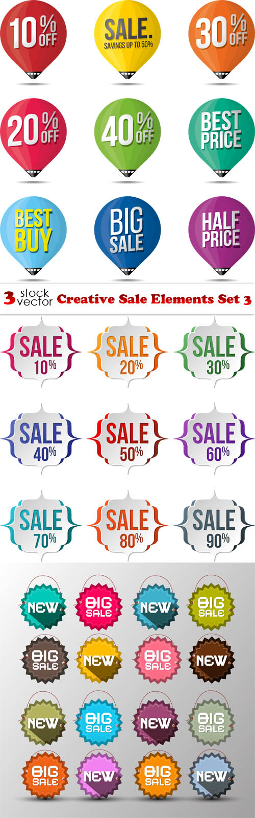 Vectors - Creative Sale Elements Set 3