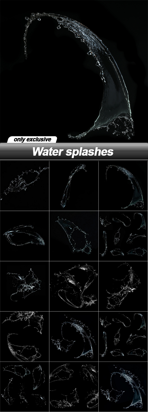 Water splashes - 15 UHQ JPEG
