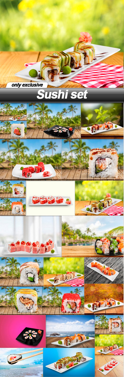 Sushi set - 25 UHQ JPEG