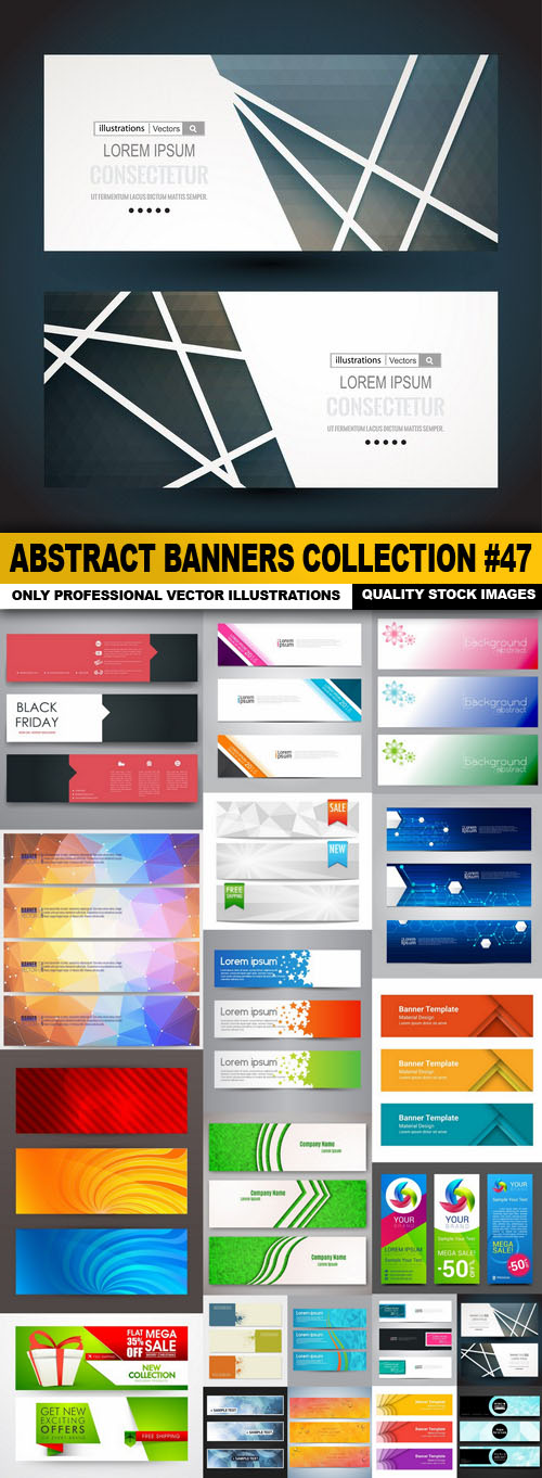 Abstract Banners Collection #47 - 20 Vectors