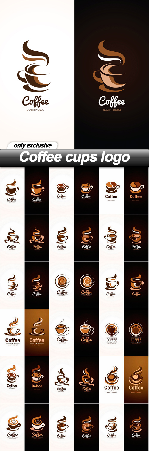 Coffee cups logo - 19 EPS