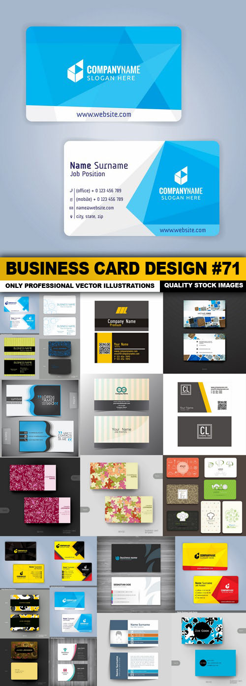 Business Card Design #71 - 22 Vector