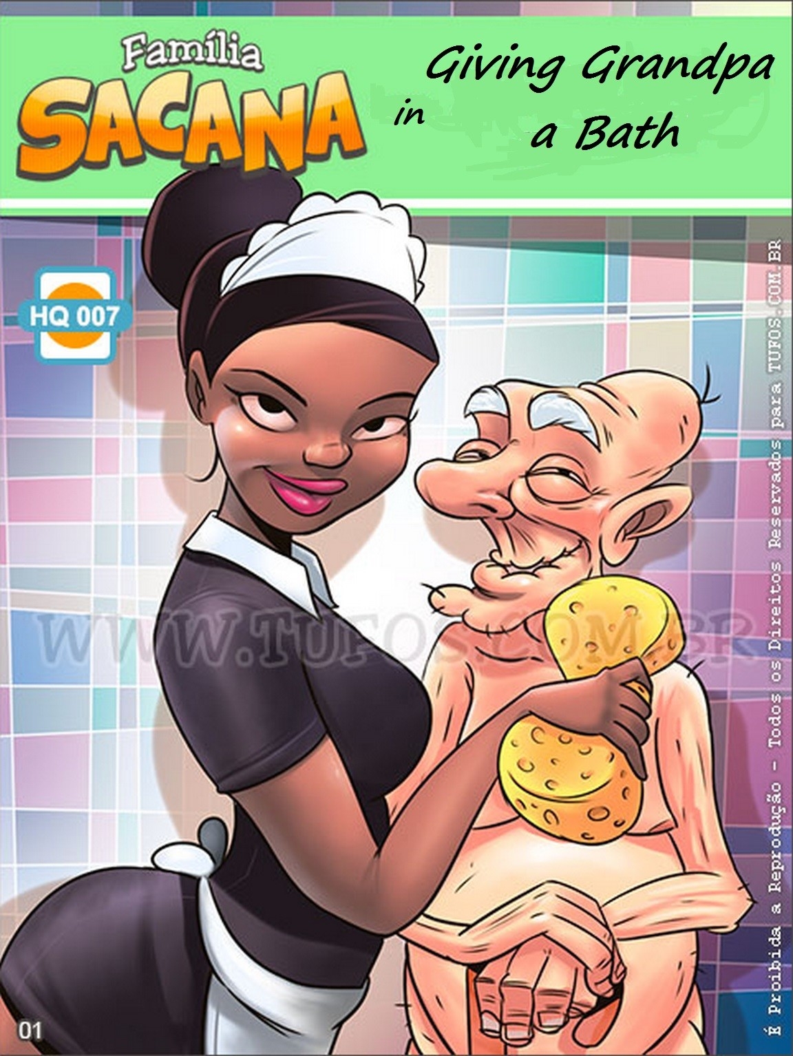 Family Sacana #7 (English Version) - Giving Grandpa a Bath