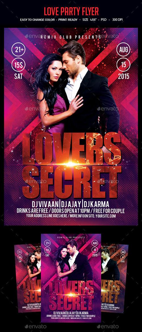 Graphicriver - Love Party Flyer 14346087