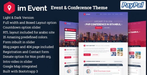 Nulled im Event v2.9 - Event & Conference WordPress Theme product picture