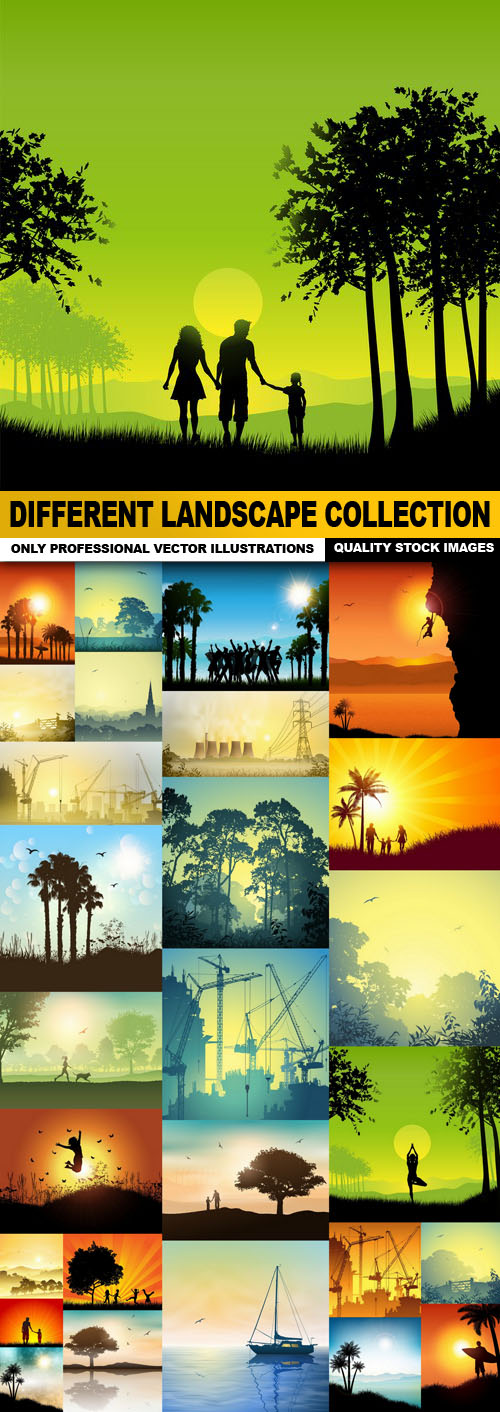 Different Landscape Collection - 30 Vector
