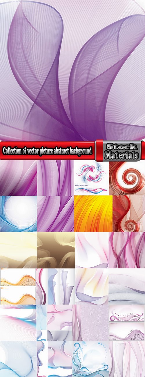 Collection of vector picture abstract background is a warm wave spiral 25 EPS