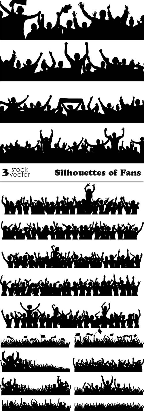 Vectors - Silhouettes of Fans