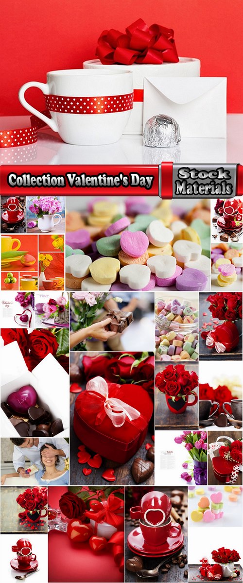 Collection Valentine's Day gift heart festive day rose flower 25  HQ Jpeg