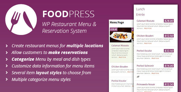 Foodpress v1.3.1 - Restaurant Menu Management WP Plugin