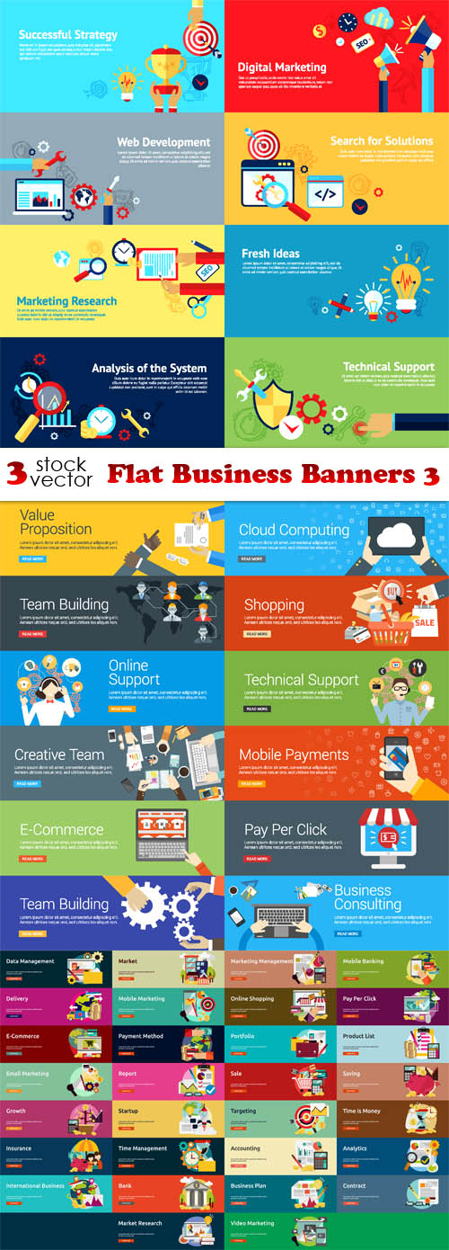 Vectors - Flat Business Banners 3