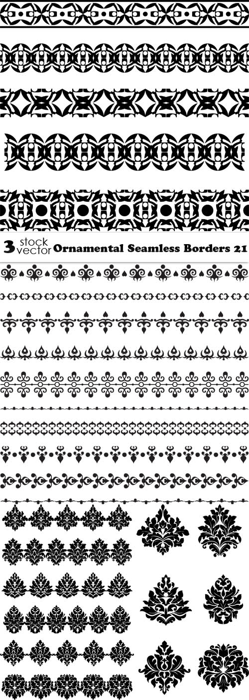 Vectors - Ornamental Seamless Borders 21