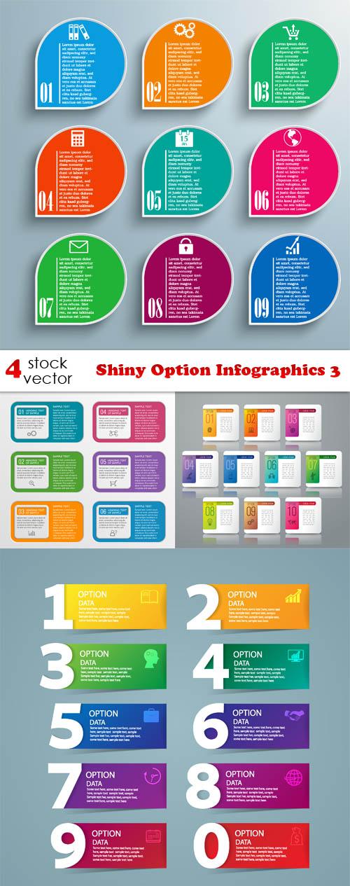 Vectors - Shiny Option Infographics 3