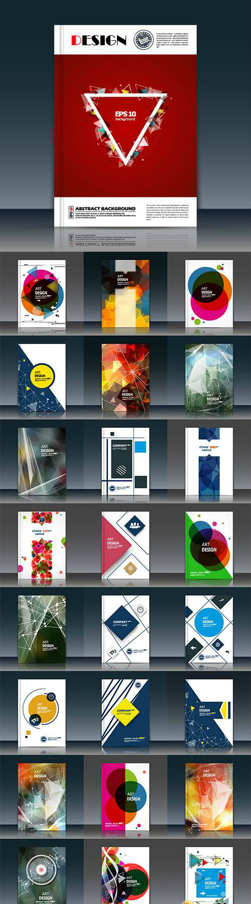 Vector Cover book brochure layout set 12