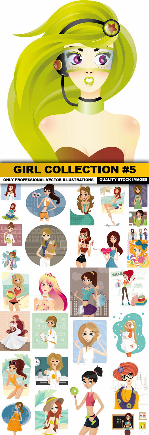 Girl Collection #5 - 30 Vector