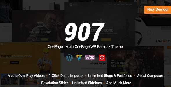 Nulled ThemeForest - 907 v4.0 - Responsive WP One Page
