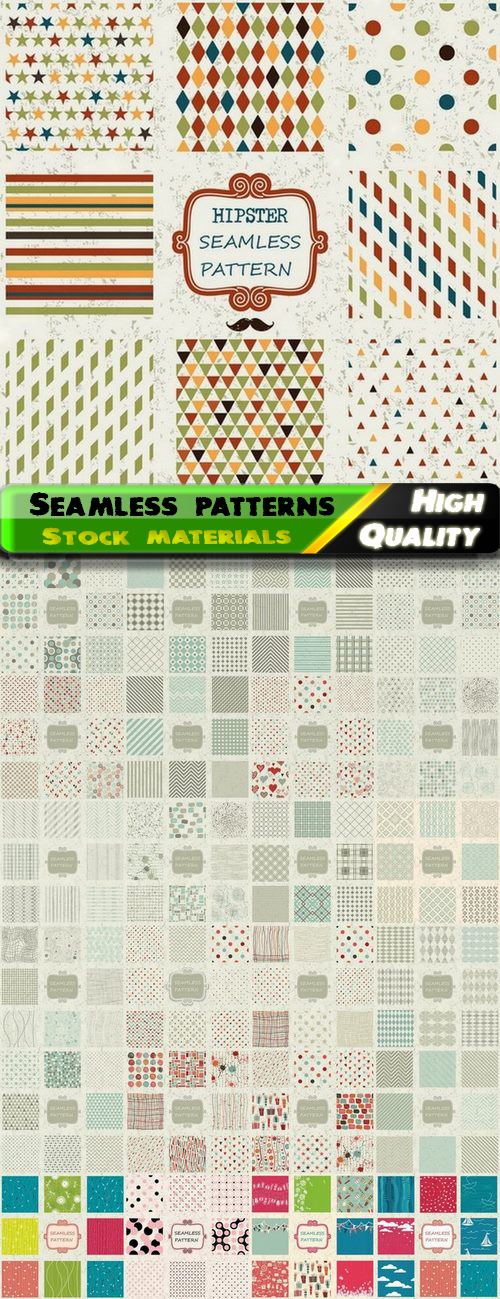 Abstract  Seamless patterns in vector set from stock #38 - 25 Eps