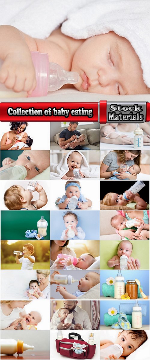 Collection of baby children eating drinking with baby bottle 25 HQ Jpeg