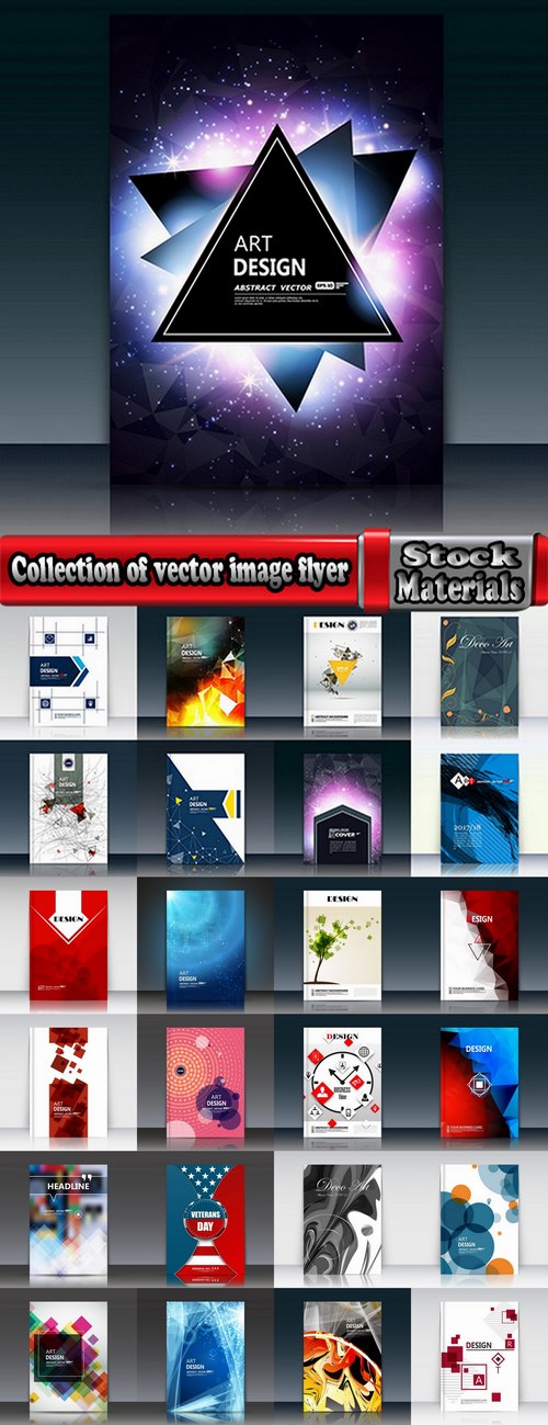 Collection of vector image flyer banner brochure business card 16-25 Eps