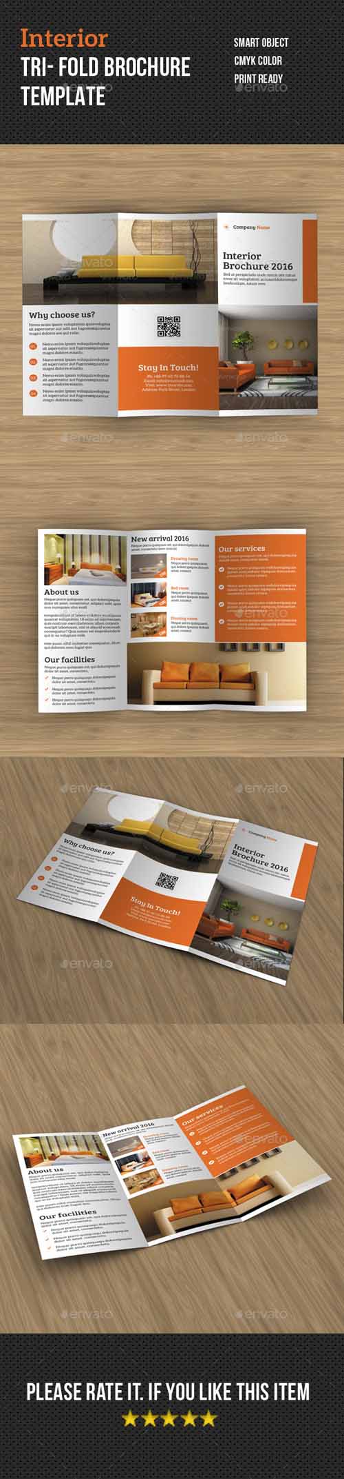 Interior Tri- Fold Brochure id 14917158