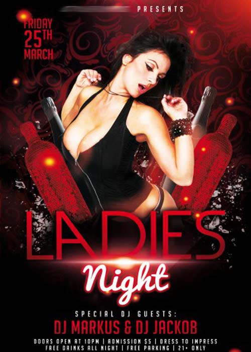 Ladies Night V6 PSD Template + Facebook Cover
