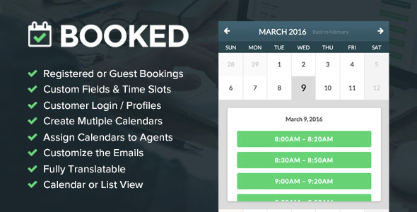 Booked v1.7.7 - Appointment Booking for WordPress