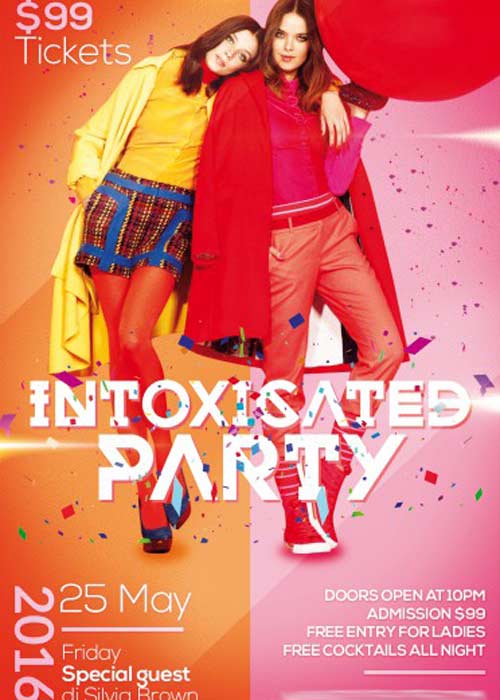 Intoxicated PSD Flyer Template