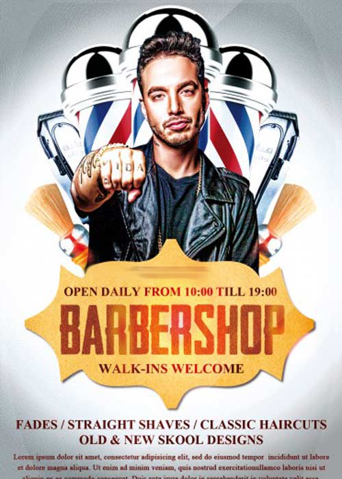Barbershop V7 PSD Flyer Template