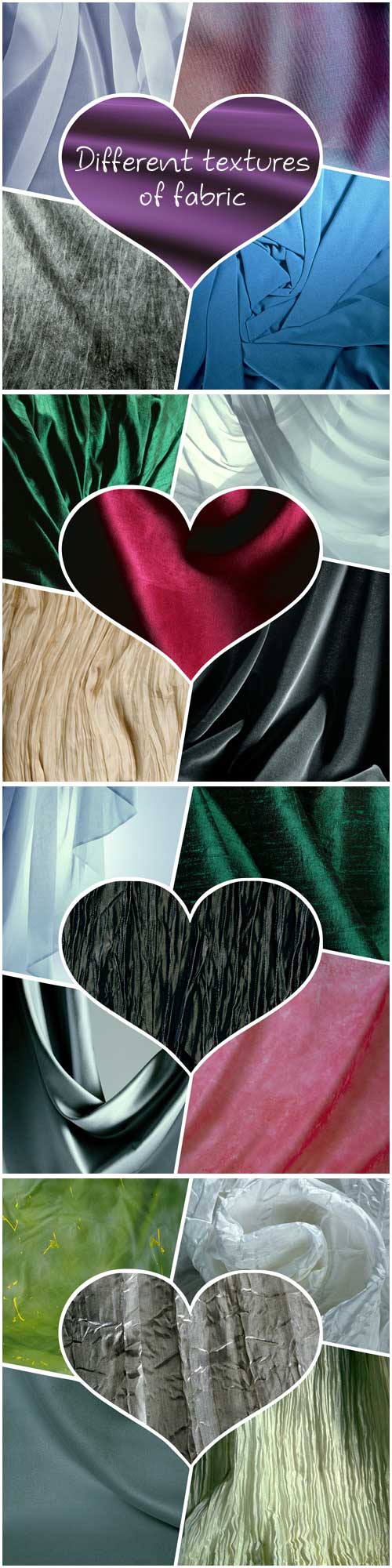 Different textures of fabric